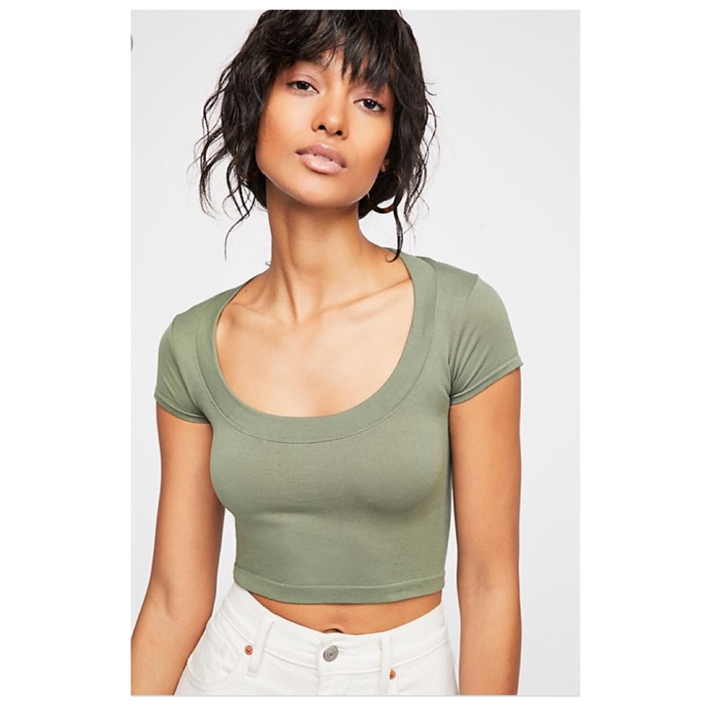 Free People fitted cropped top.